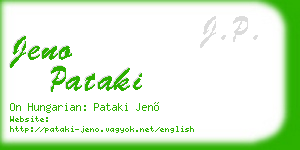 jeno pataki business card