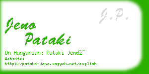 jeno pataki business card